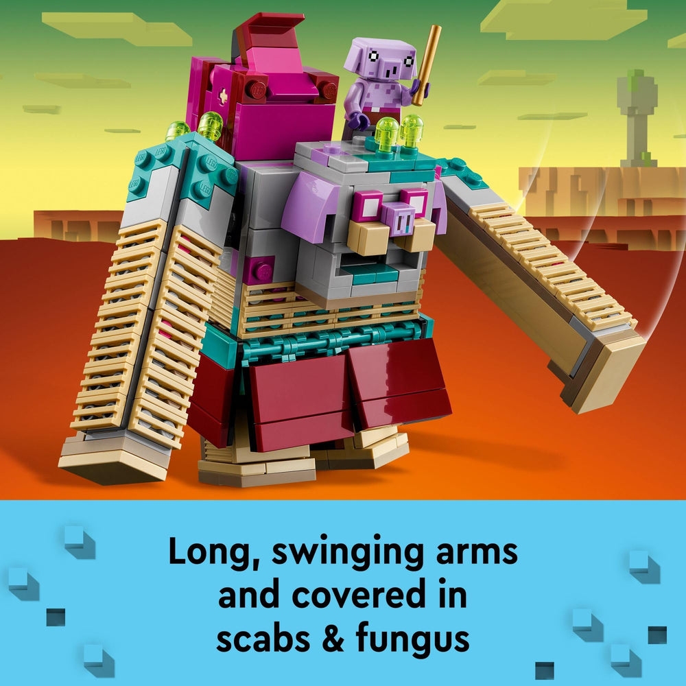 LEGO Minecraft Legends Ranger Hero on Big Beak supports adventurous role-play and exploration.