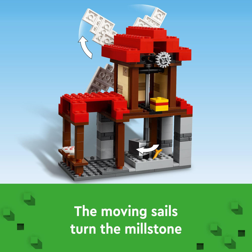 LEGO Minecraft Loom Wool detail demonstrates weaving-themed crafting and decoration.