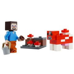 LEGO Minecraft Mooshroom Cow minifig adds a friendly farm buddy for scenes