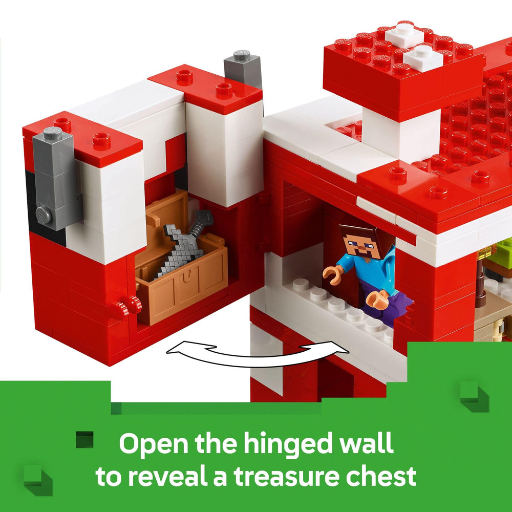 LEGO Minecraft Mooshroom House phantom figure adds action-packed pretend adventures