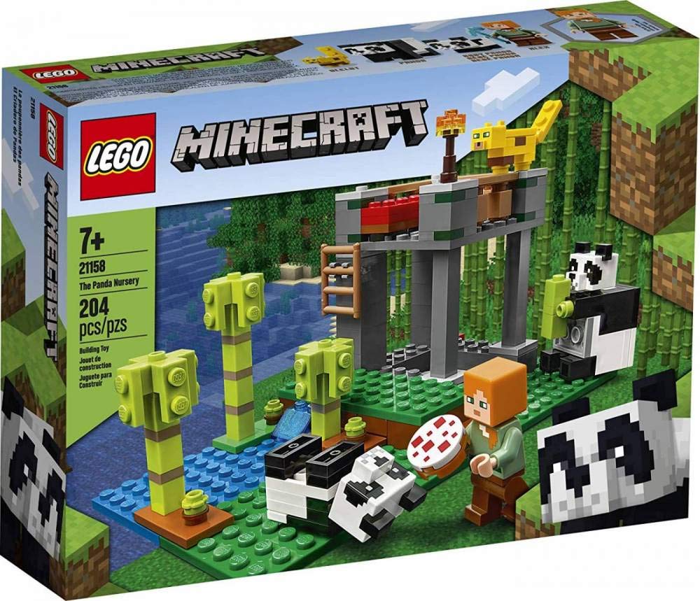 LEGO Minecraft Panda Nursery mom panda figure enhances imaginative play.