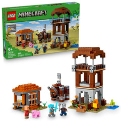 LEGO Minecraft Pillager Outpost watchtower scene for immersive action play.