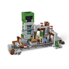LEGO Minecraft rail track and minecart enable dynamic, action-filled builds.