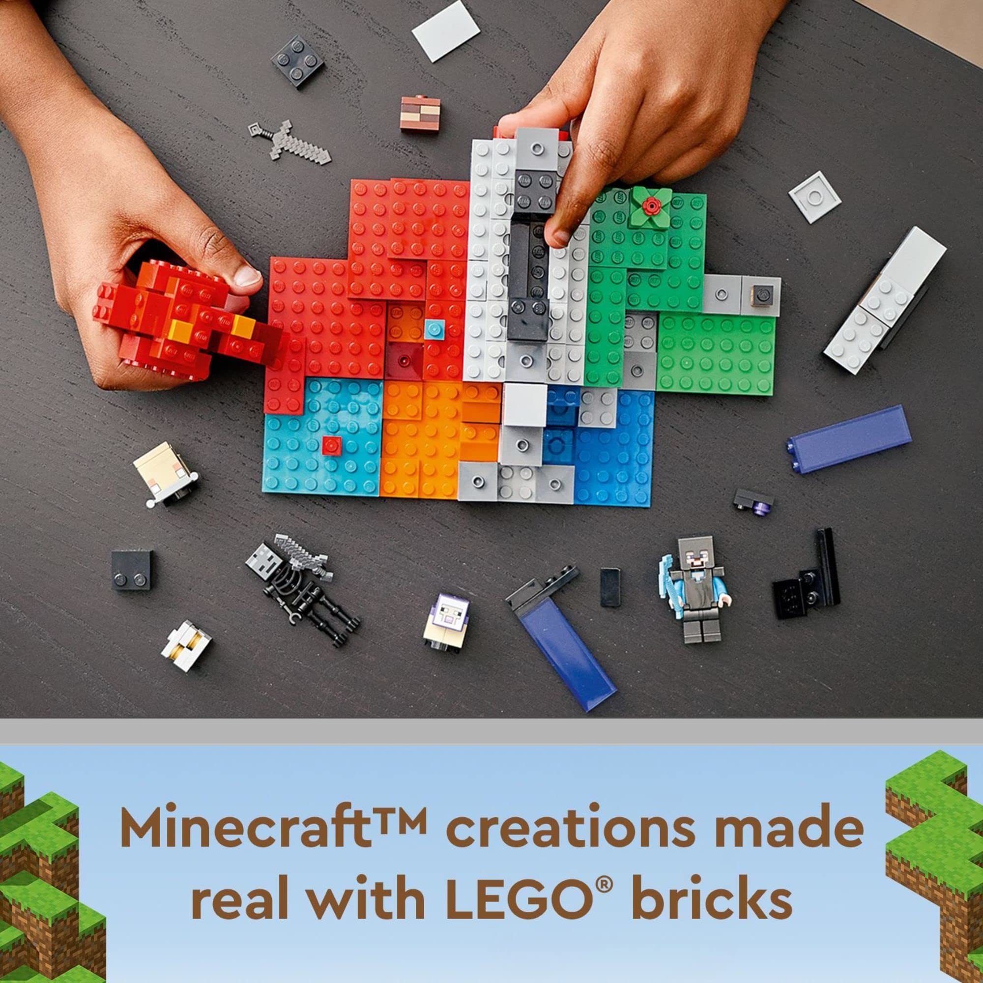 LEGO Minecraft The Ruined Portal portable build kit for on-the-go play