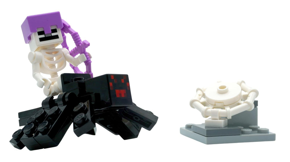 LEGO Minecraft skeleton minifigure ready for action scenes