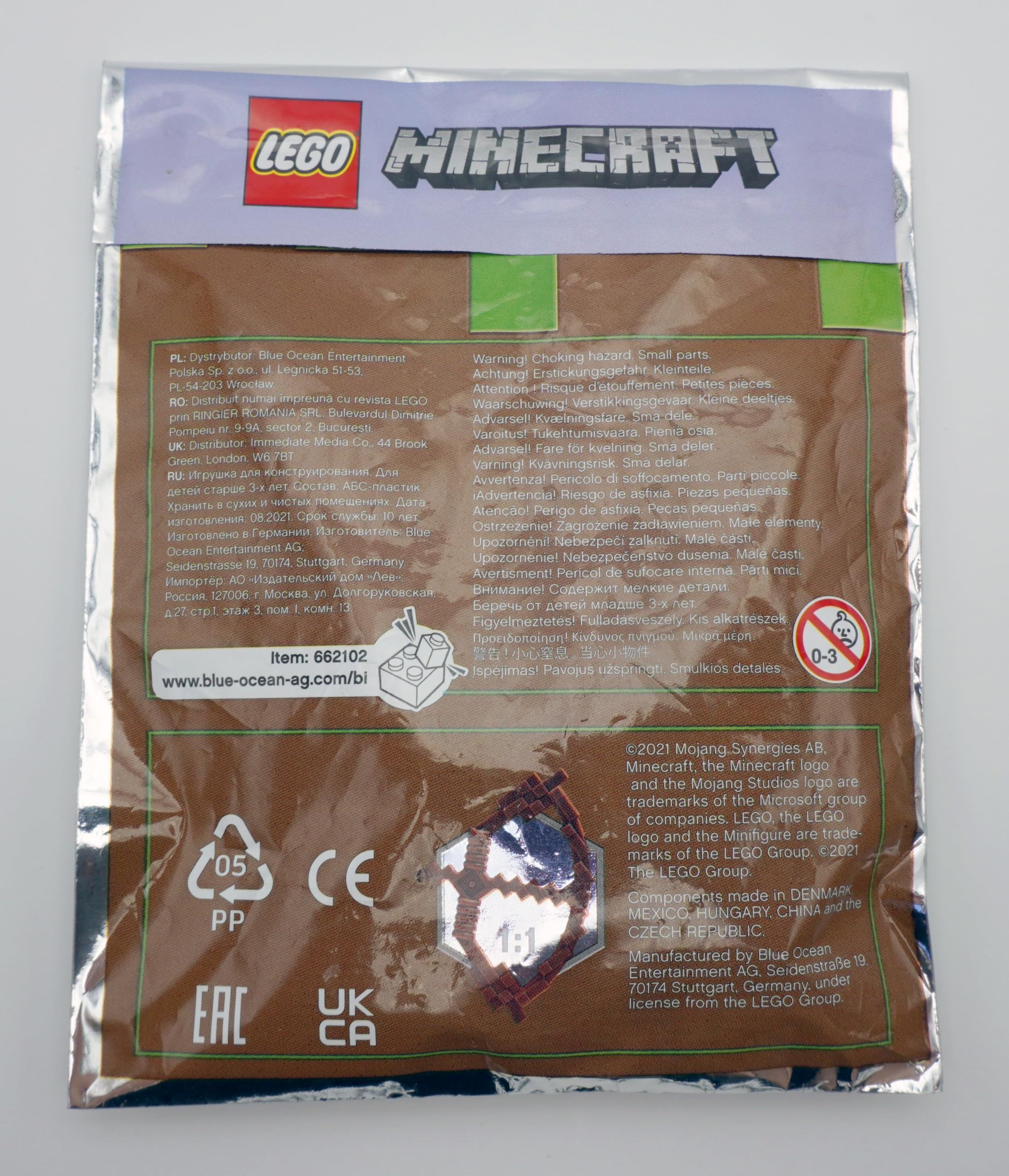 LEGO Minecraft Skeleton TNT launcher element for exciting builds and mini-missions.
