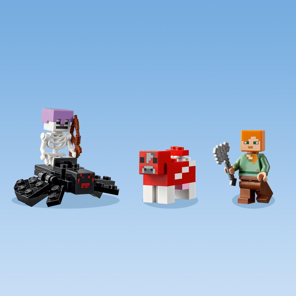 LEGO Minecraft Spider Jockey figure adds action-packed challenge in battles.