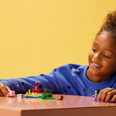 LEGO Minecraft Steve minifigure ready for action and world-building.
