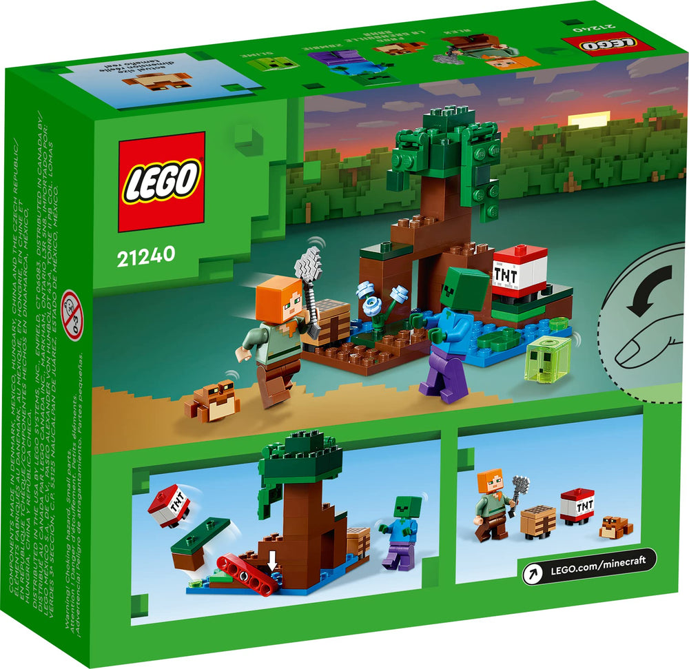 LEGO Minecraft Swamp Adventure: crafting table enables hands-on building