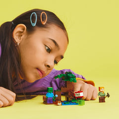 LEGO Minecraft Swamp Adventure: zombie figure in action for imaginative battles