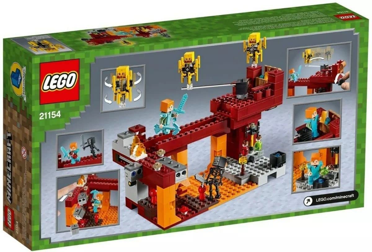 LEGO Minecraft The Blaze Bridge 21154 lava detail sparks immersive construction play