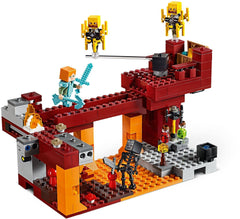 LEGO Minecraft The Blaze Bridge 21154 set build for imaginative play with lava and blaze