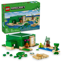 LEGO Minecraft Turtle Beach House front view promotes imaginative building play