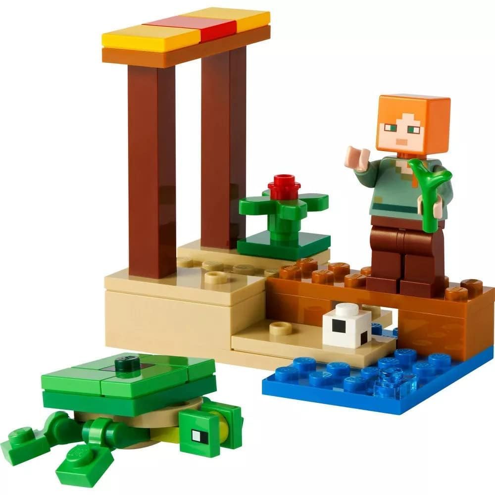LEGO Minecraft Turtle Figure Closeup 30432: detailed turtle figure for display and imagination