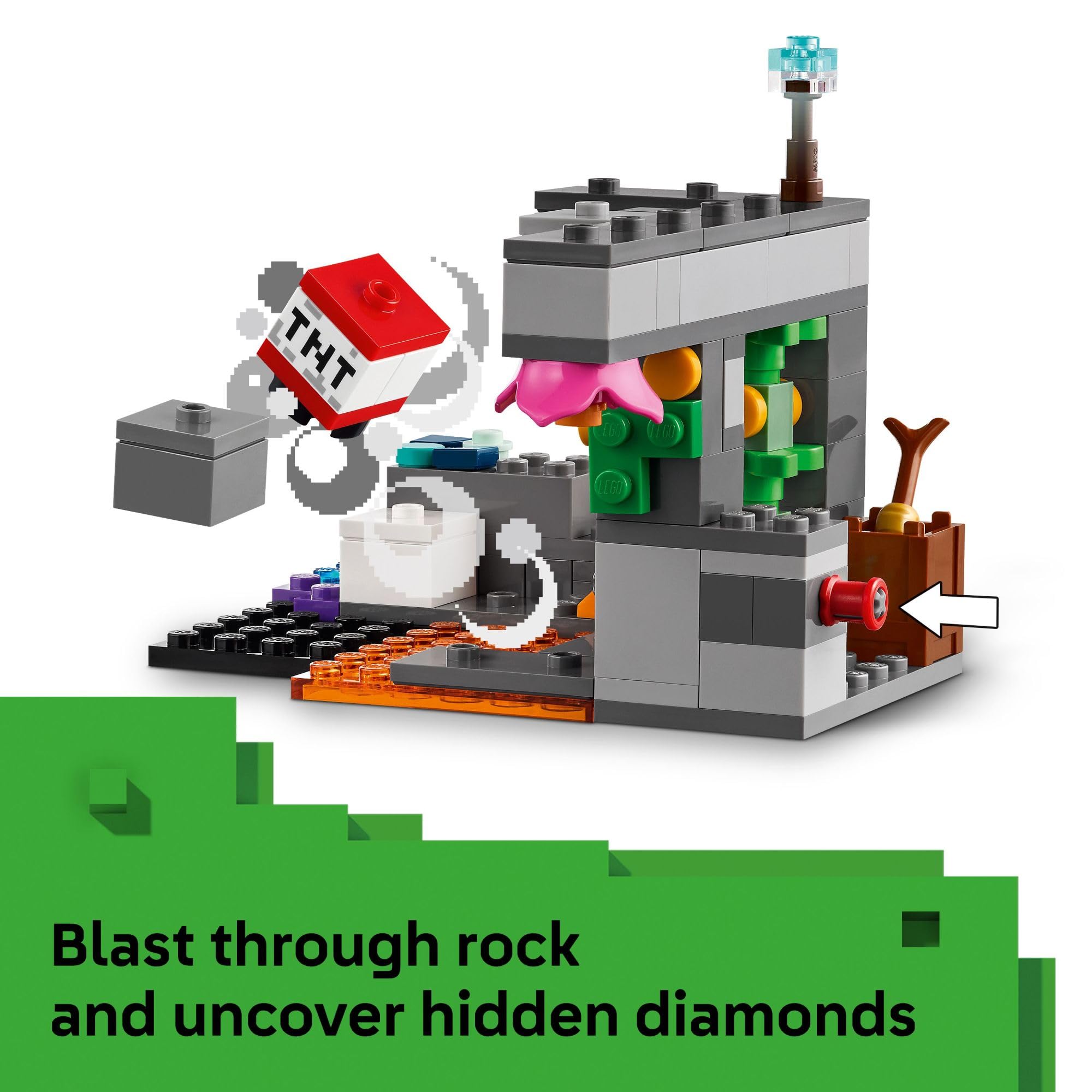 LEGO Minecraft Warden figure poseable for dynamic posing and play scenarios.