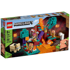 LEGO Minecraft Warped Forest 21168 explosion scene supports imaginative building play