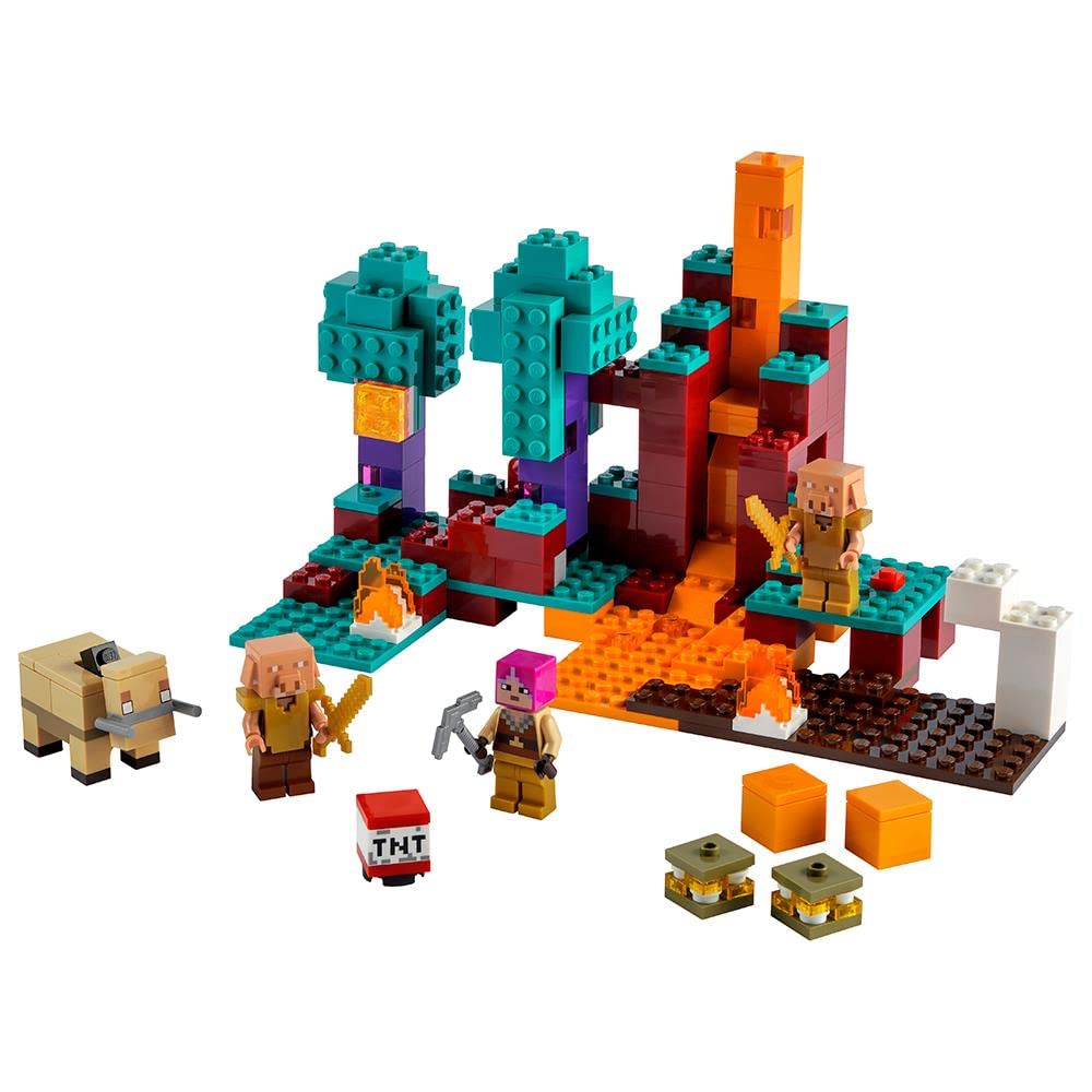 LEGO Minecraft Warped Forest 21168 falling rocks prompt strategic, hands-on challenges
