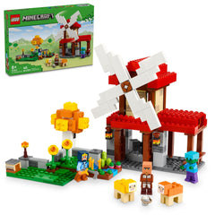 LEGO Minecraft Windmill Farm assembly promotes creative play for kids.