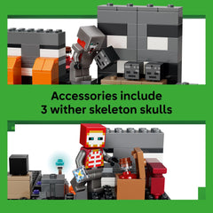 LEGO Minecraft wither skeleton figures add challenging, imaginative combat scenarios.