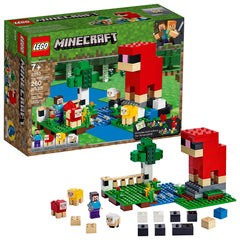 LEGO Minecraft The Wool Farm birch tree scene for imaginative farm play