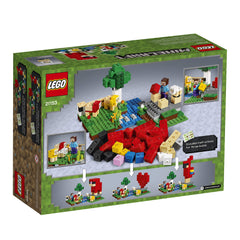 LEGO Minecraft The Wool Farm crops highlight farming tasks and resource gathering