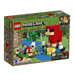 LEGO Minecraft The Wool Farm stepping-stones for scene progression in play