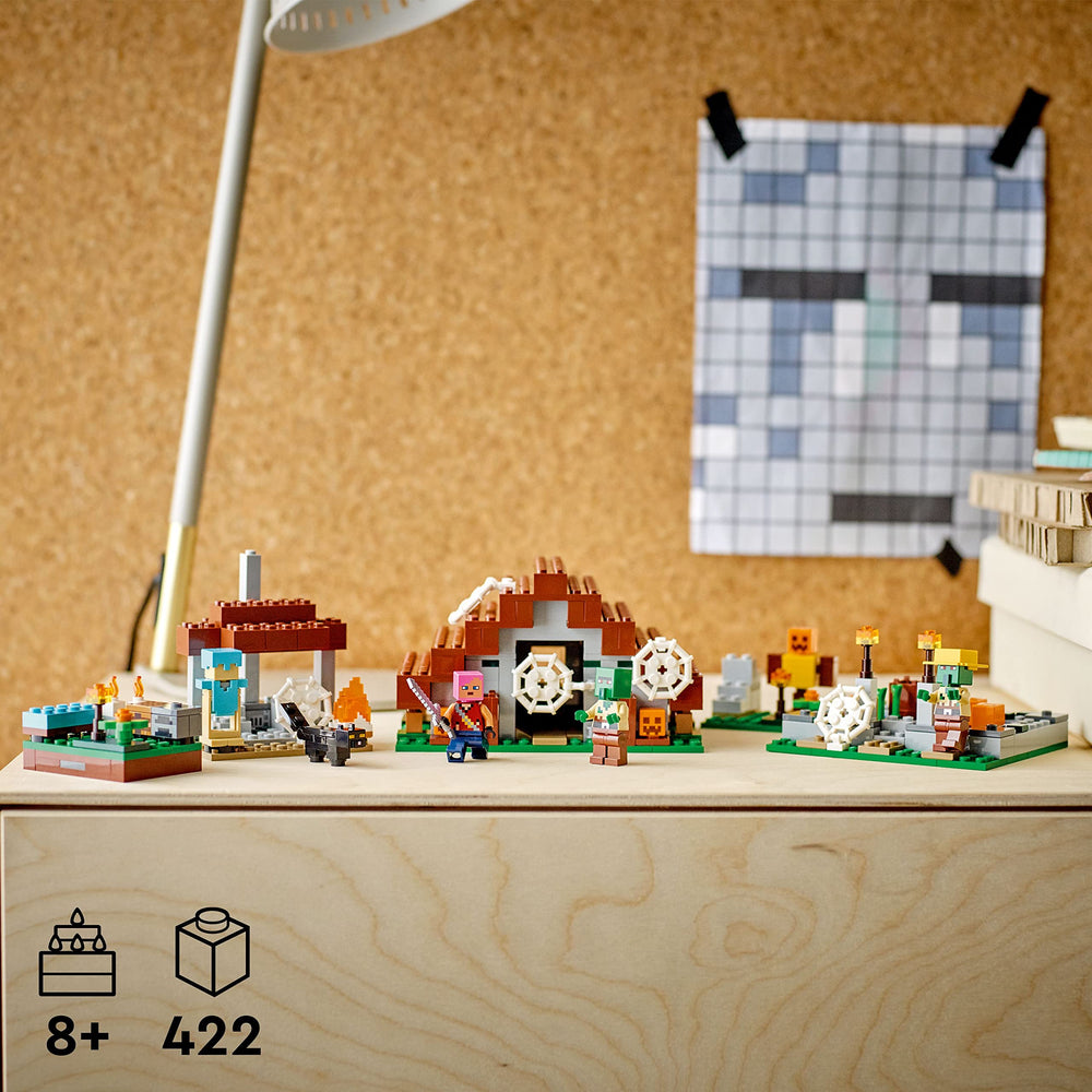 LEGO Minecraft zombie hunter campsite set captures action-packed battles for kids