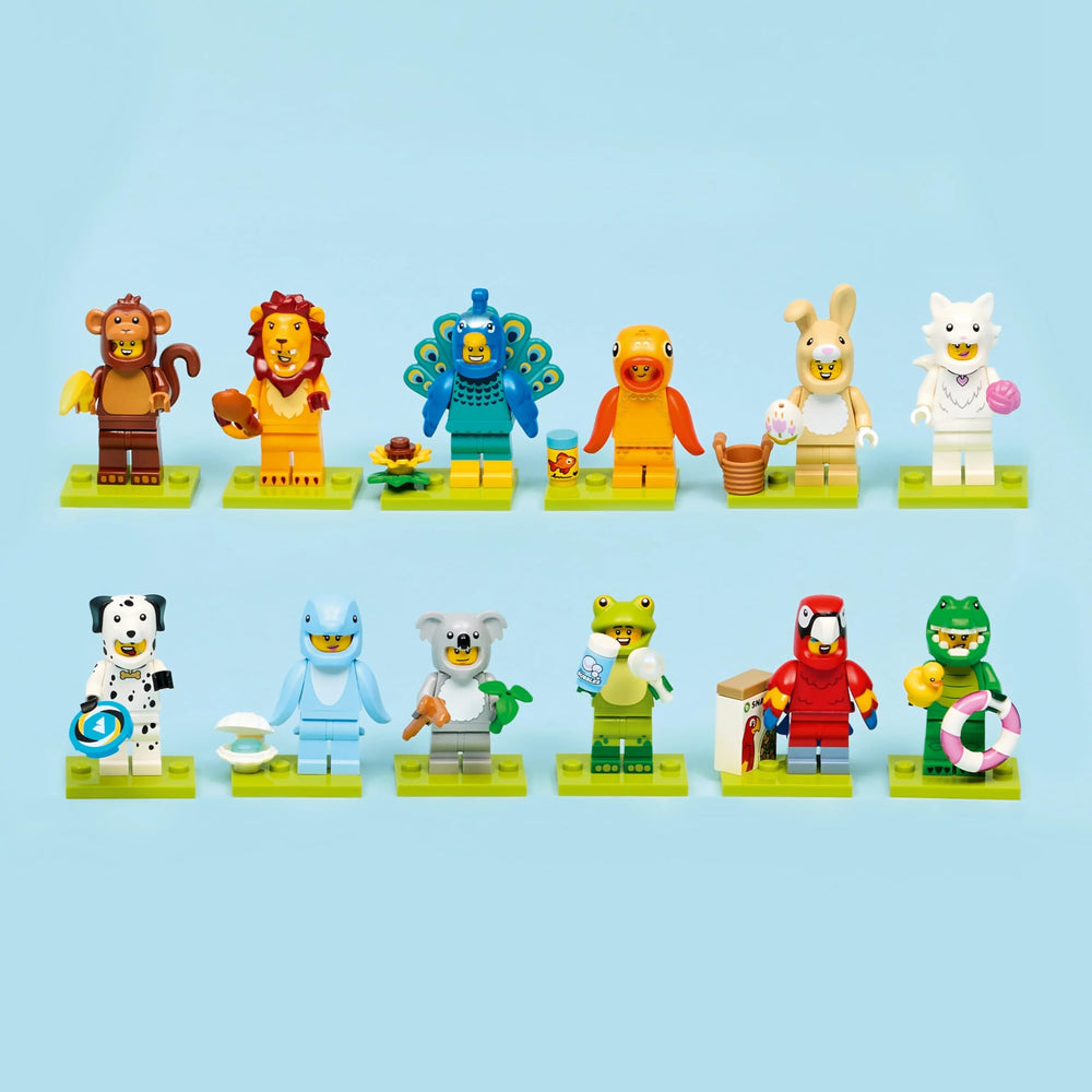LEGO Minifigure Animal Series 28 peacock: a vibrant figure for color-rich play.