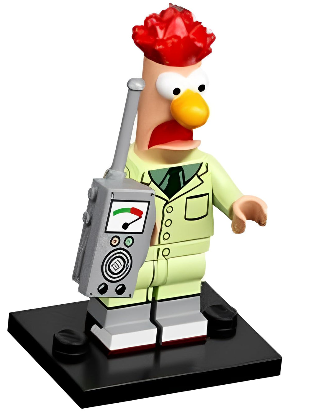 LEGO Beaker minifigure with purple cape enhances display and collection