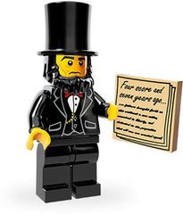 LEGO Abraham Lincoln minifigure with display base for shelf display