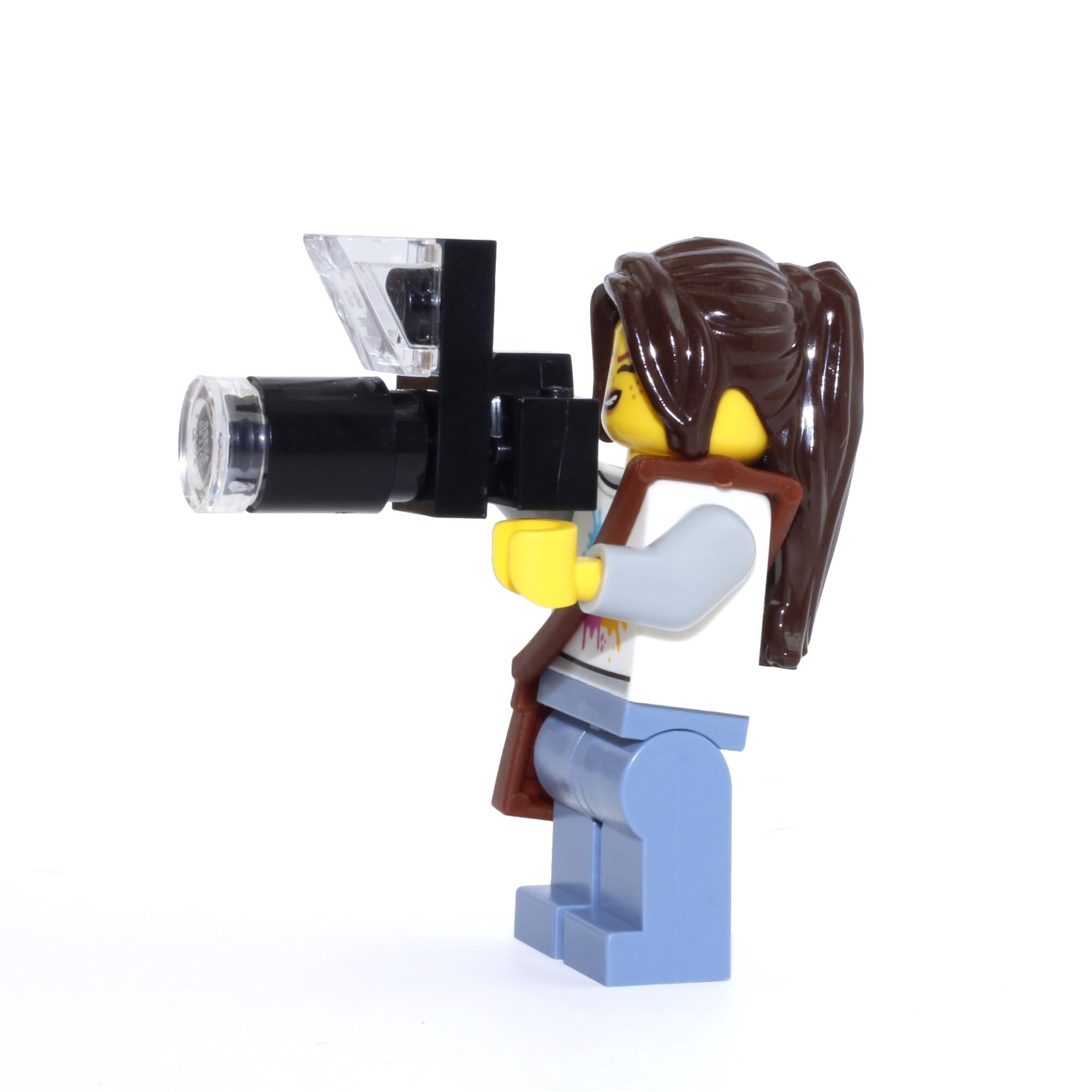 Lego nature photographer figure close-up highlights detailed accessories for storytelling