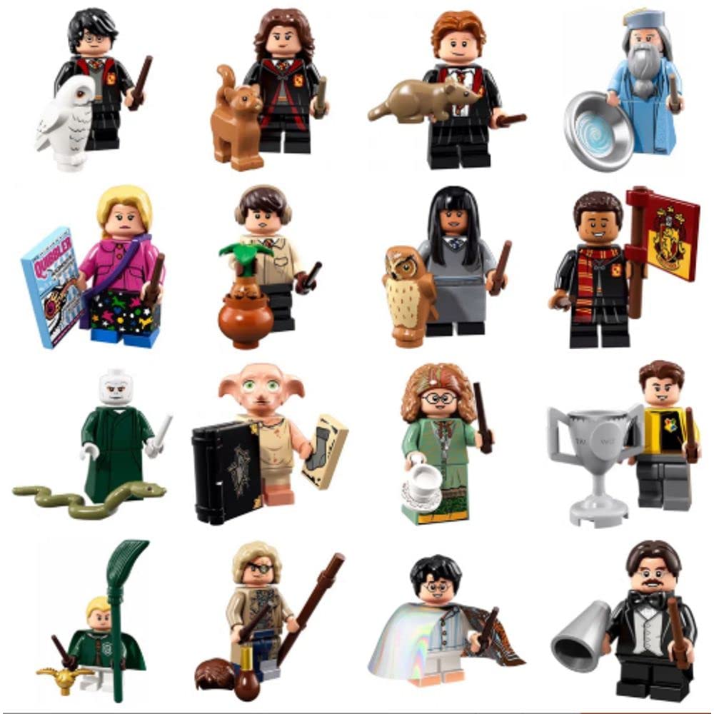 LEGO Minifigures Harry Potter Fantastic Beasts collection lineup for imaginative display.