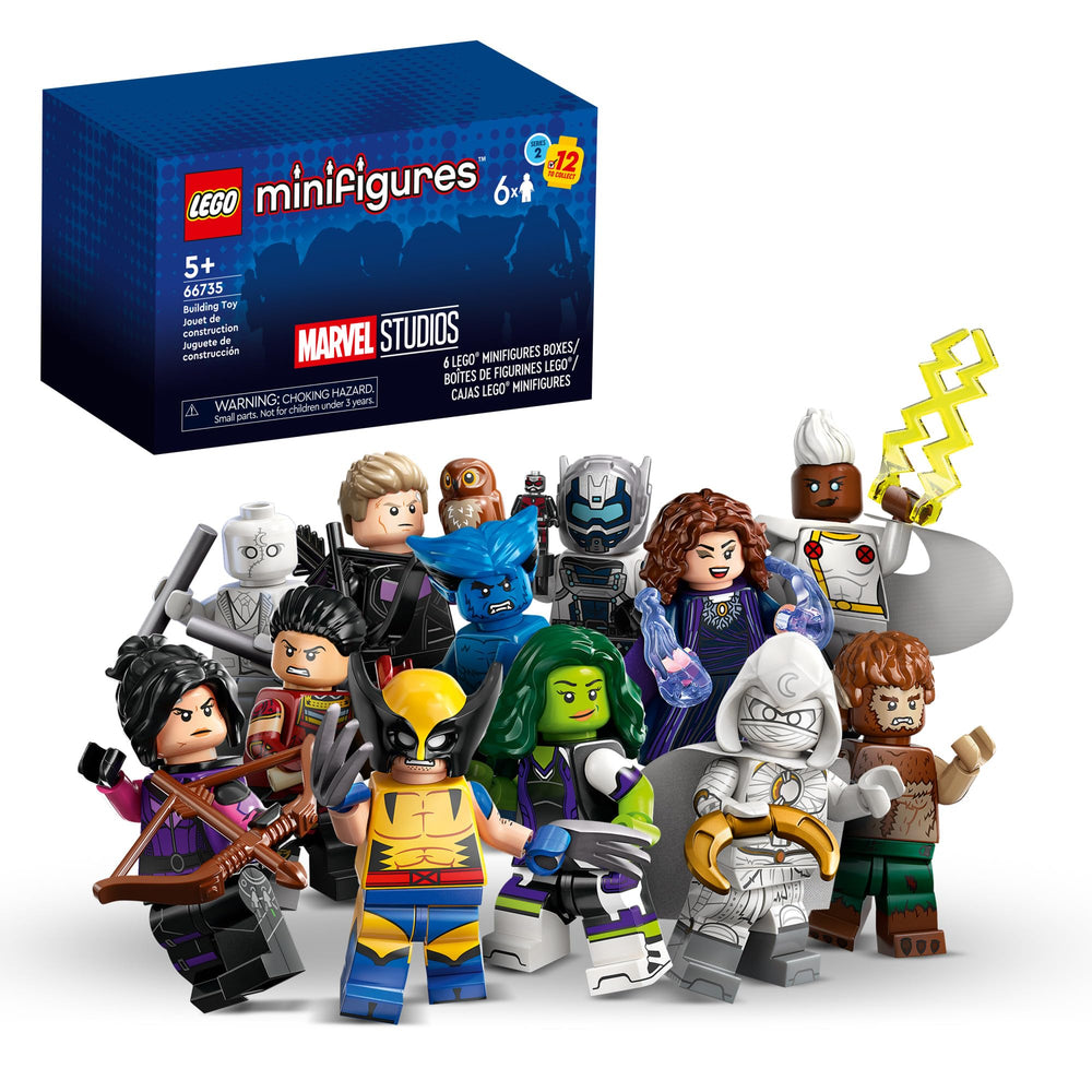 LEGO Marvel Series 2 minifigures deliver six unique characters for imaginative play and collection.