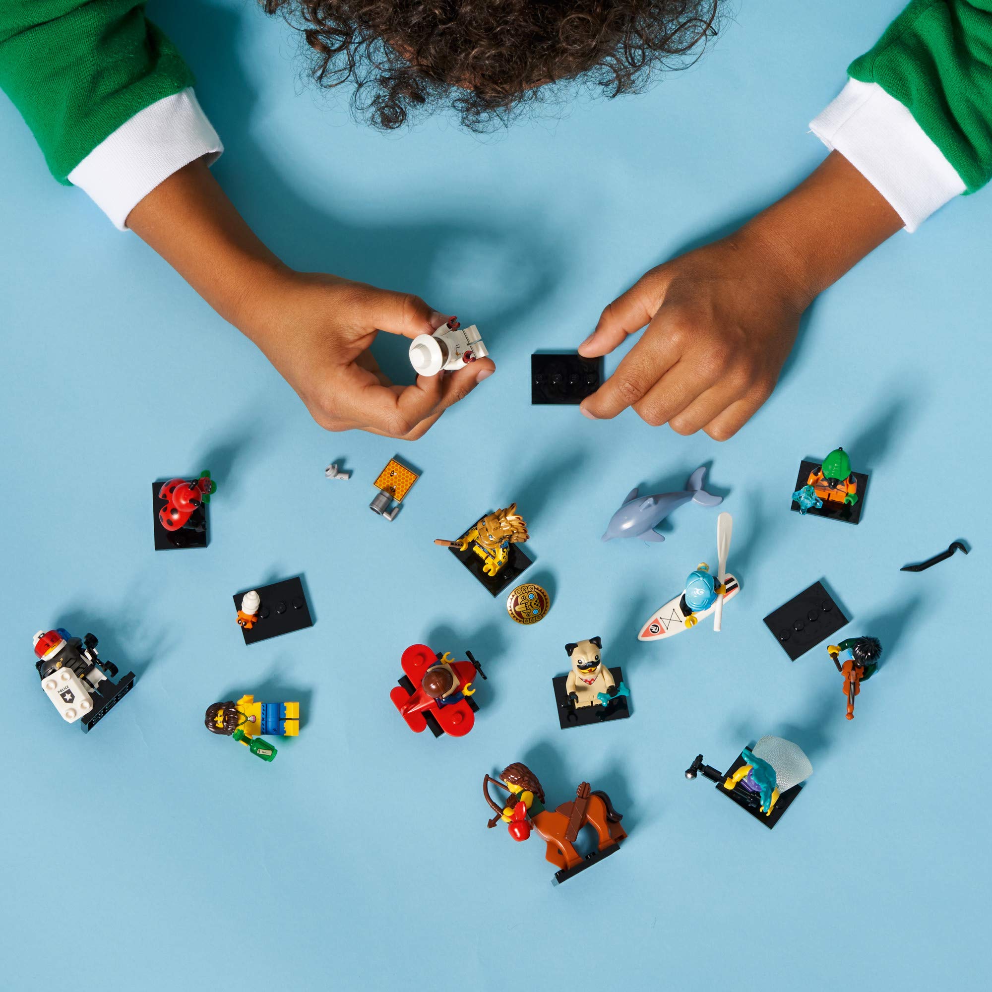LEGO Minifigures Series 21 Ladybug Girl figure for colorful shelves