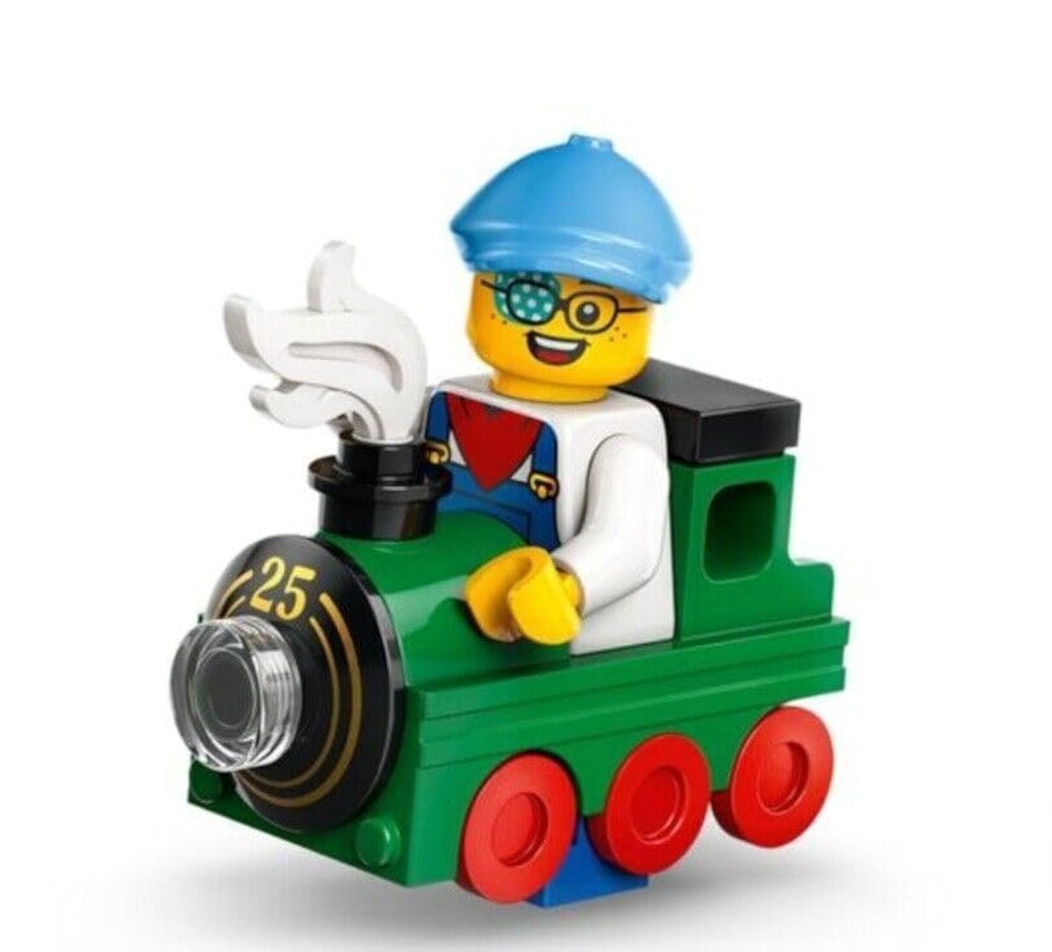 LEGO Series 25 Train Kid figure with accessories for imaginative play and display.