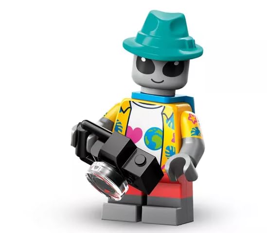 LEGO Minifigures Series 26 Alien Tourist bagged figure for display and imaginative play.