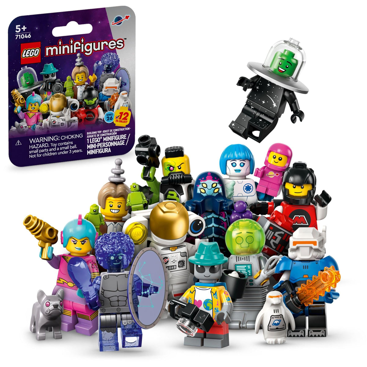 LEGO Minifigures Series 26 Space Blacktron Mutant figure for imaginative play and display