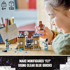 LEGO tall towers with non-firing missile launchers for defense visuals