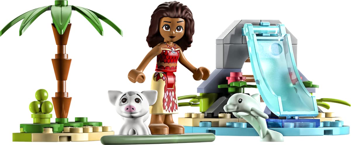 LEGO Moana's Dolphin Cave close-up of Pua figure for storytelling play.