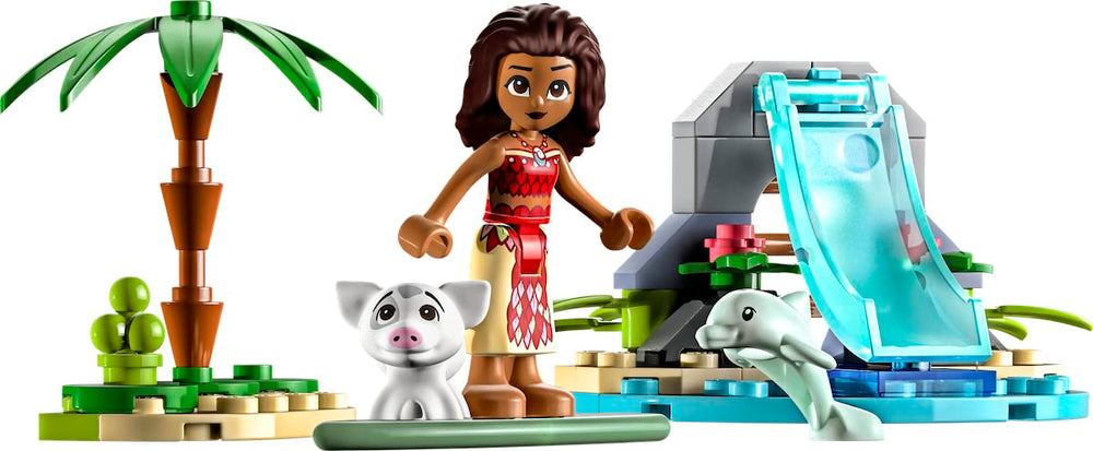 LEGO Moana's Dolphin Cave close-up of Pua figure for storytelling play.