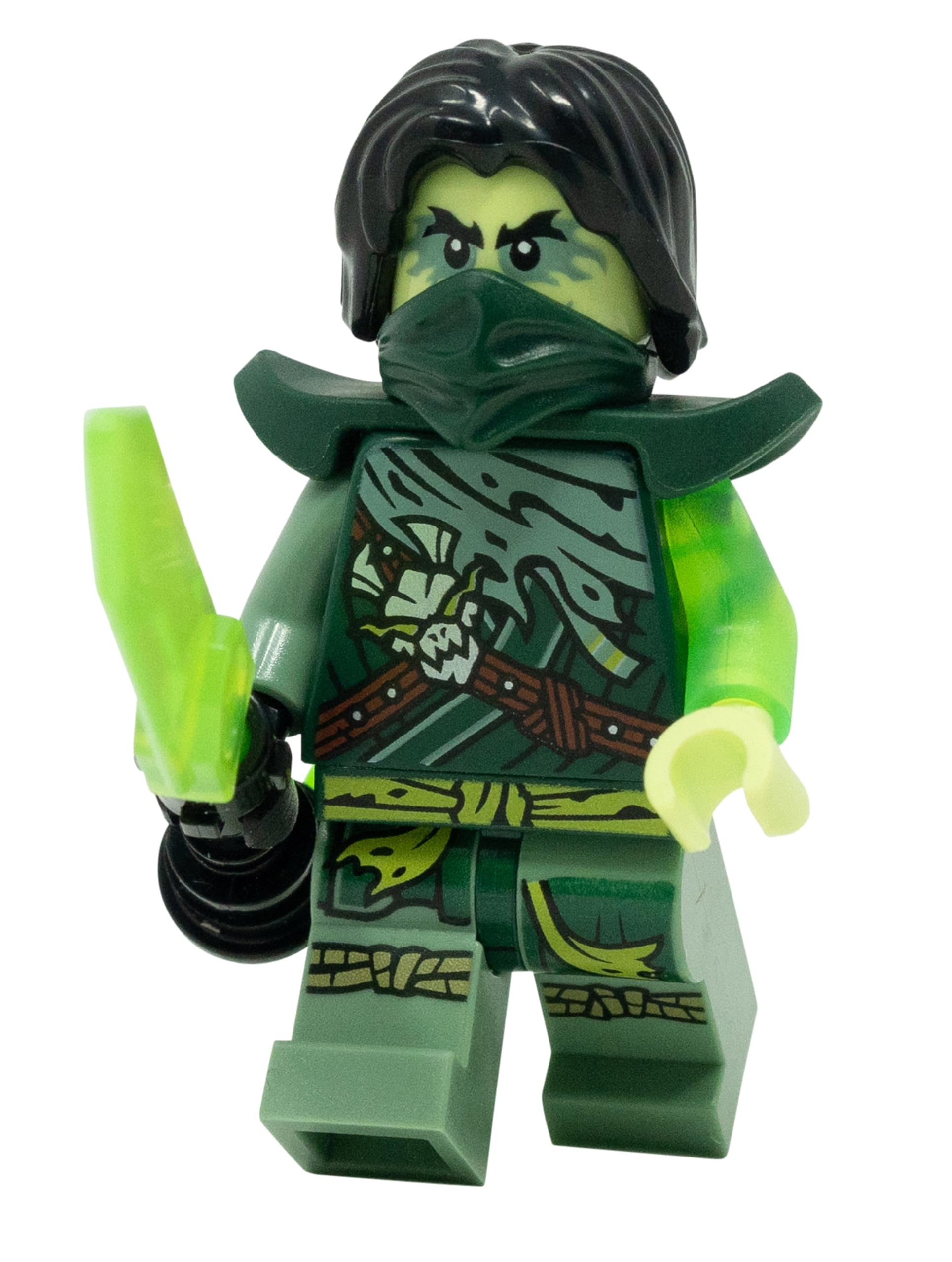 LEGO Morro minifigure with sword from Dragons Rising, for display and play