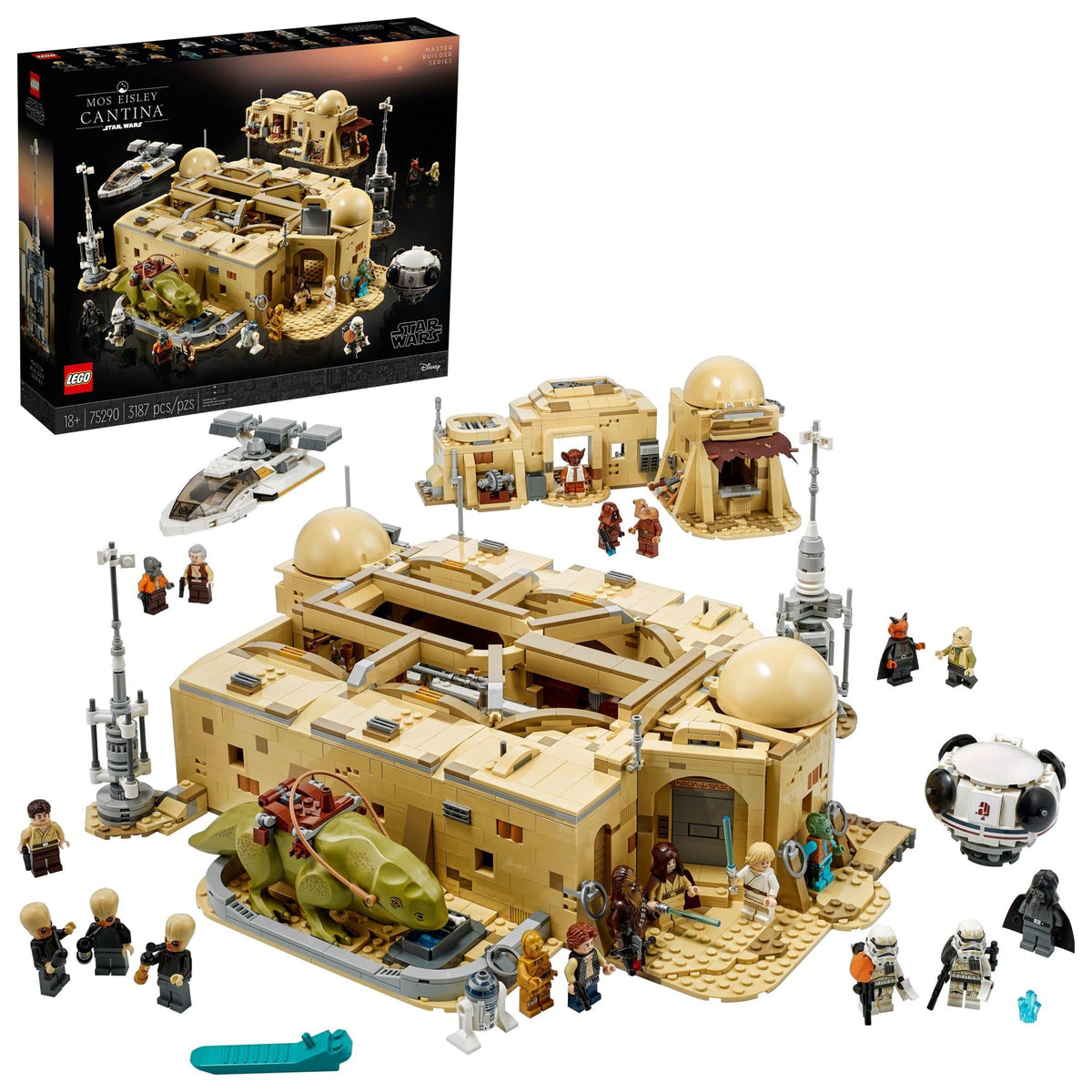 LEGO Mos Eisley Cantina overview — striking display piece for Star Wars fans