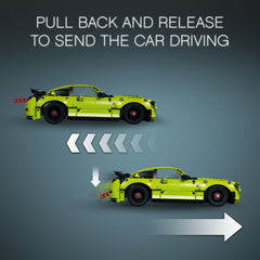 LEGO Mustang GT500 drag race action encourages timing challenges and wins