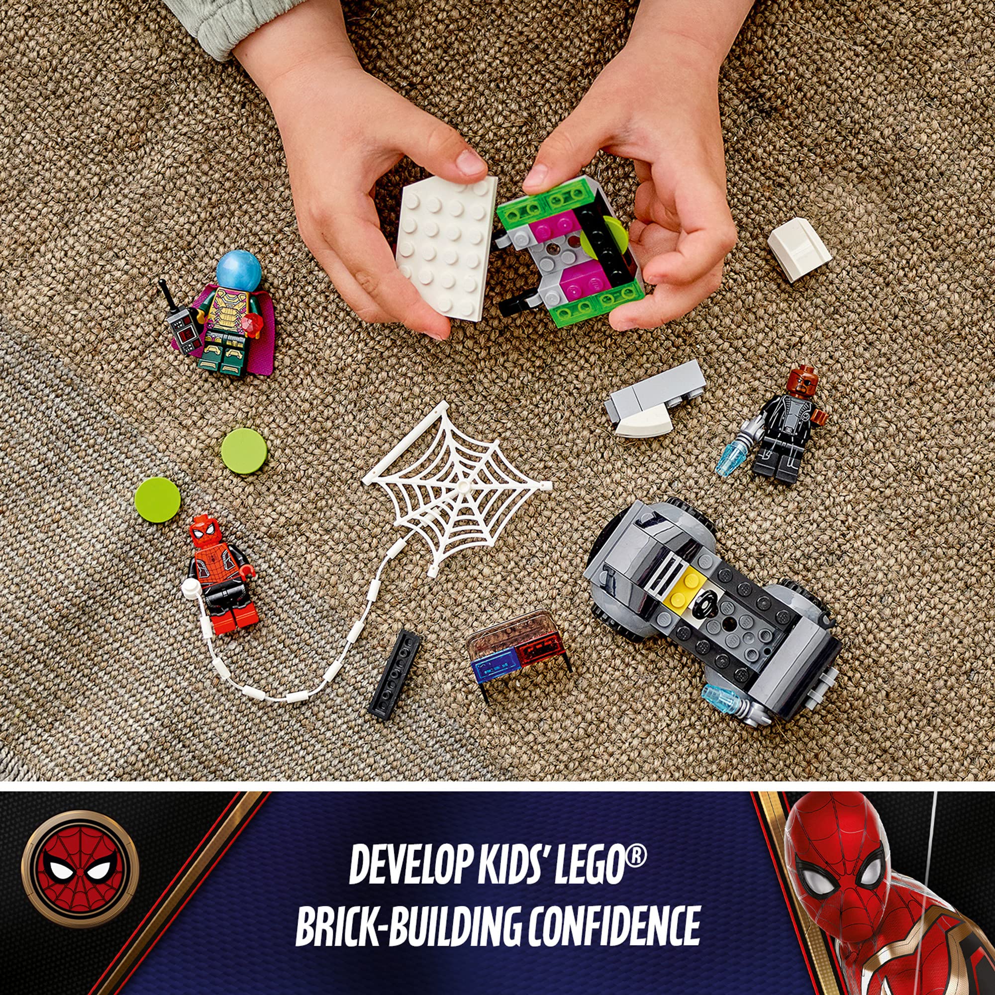 LEGO Mysterio drone armed attack detail highlights tech-enabled mischief for play