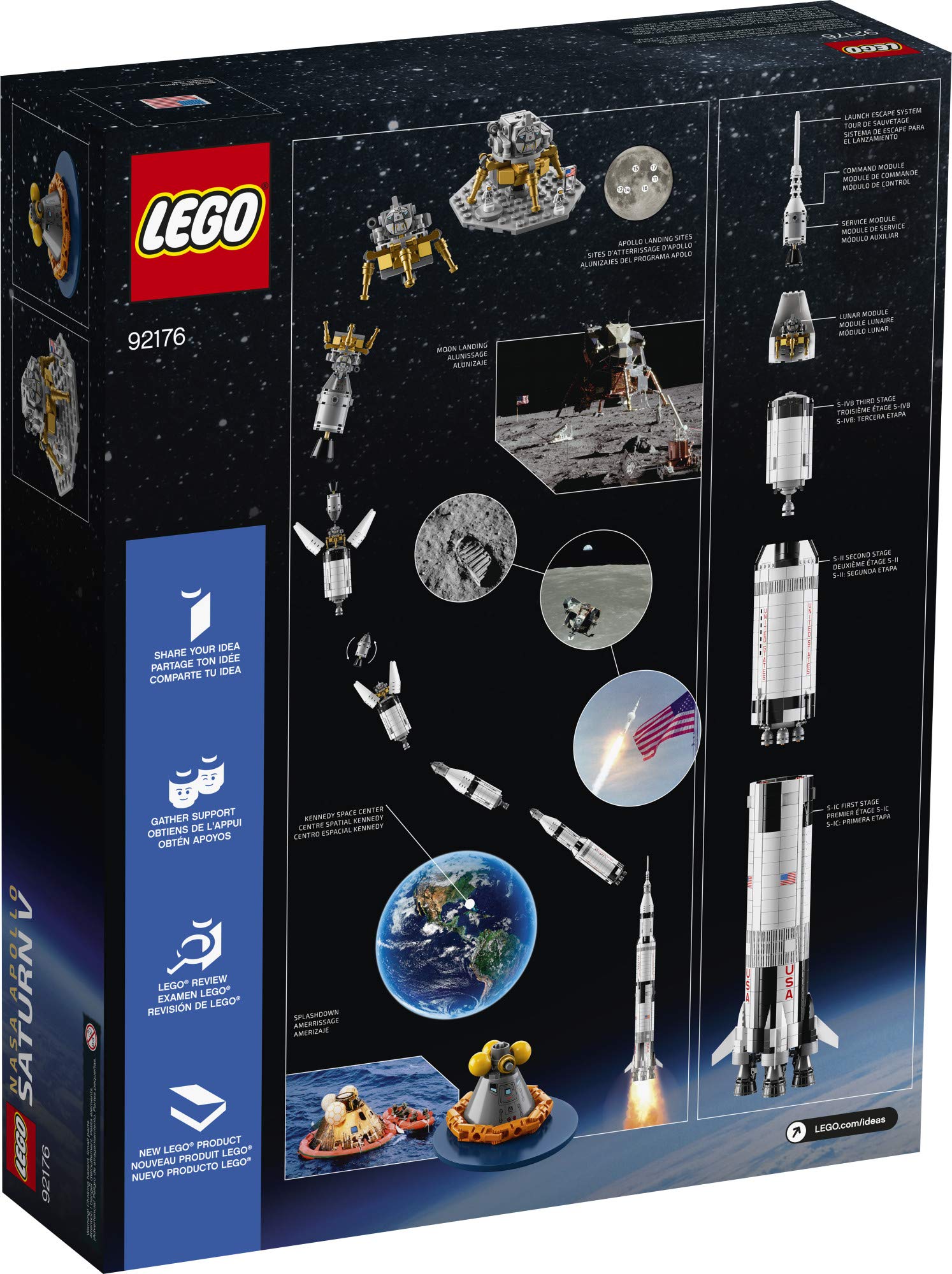 LEGO NASA Apollo Saturn V command service module enhances accuracy and display value