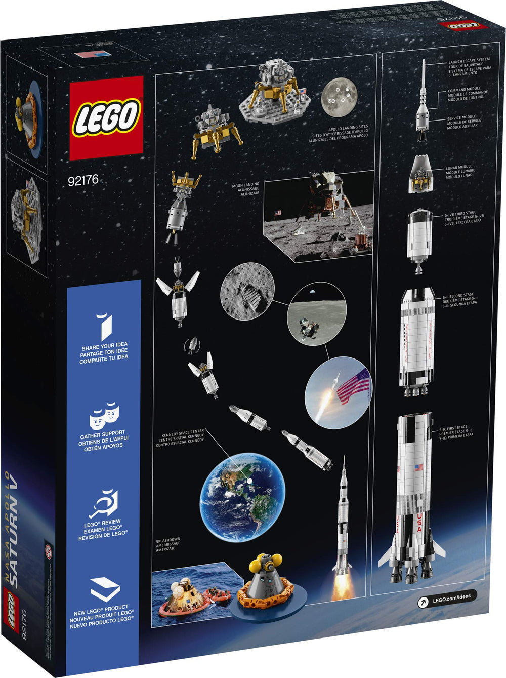 LEGO NASA Apollo Saturn V command service module enhances accuracy and display value