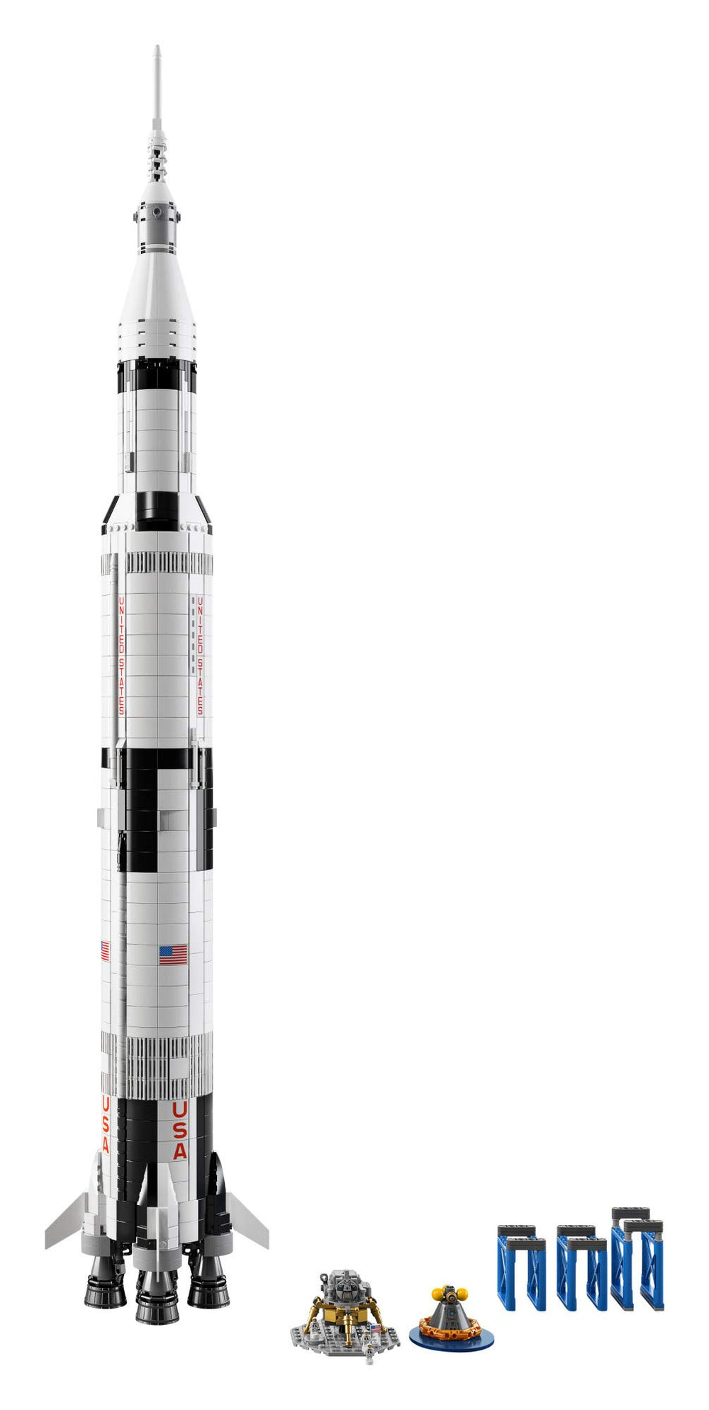 LEGO NASA Apollo Saturn V first-stage detail for step-by-step building and learning