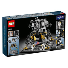 LEGO Apollo 11 lunar lander nameplate adds a refined display touch.