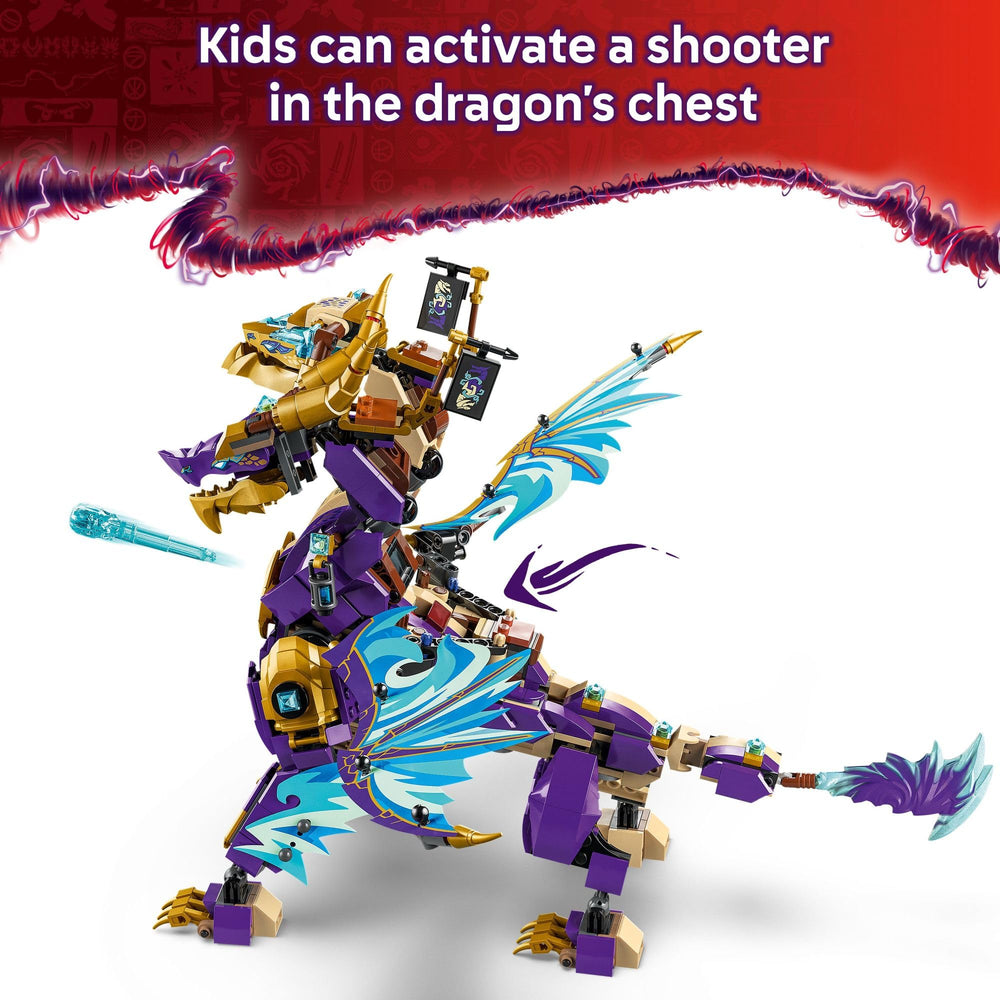 LEGO NINJAGO Arc Dragon of Focus chest shooter in action during cooperative play