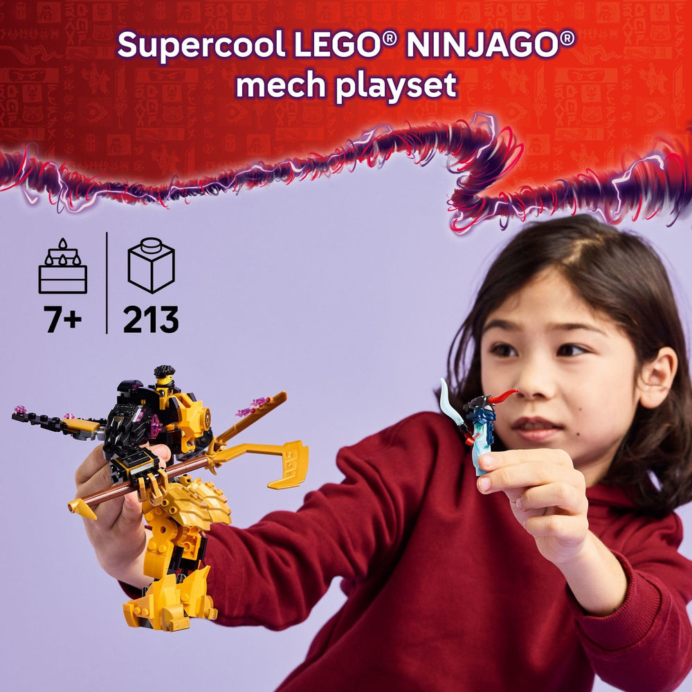 LEGO NINJAGO Arin's Spinjitzu Battle Mech cockpit opens to reveal Arin figure